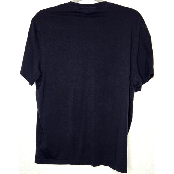 Michael Kors Mens T Shirt Large Navy Blue Cotton Short Sleeve Crew Logo Soft Tee - Picture 5 of 9